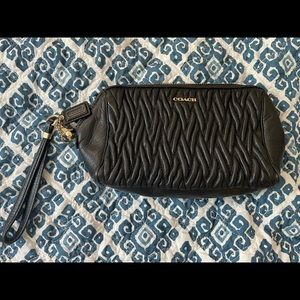 Black coach wristlet